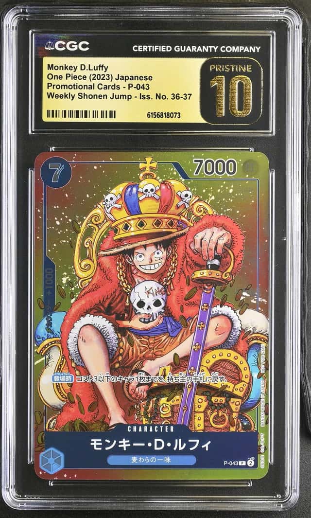 2023 ONE PIECE JP MONKEY D. LUFFY PROMO P-043 CGC 10 PRISTINE R PT