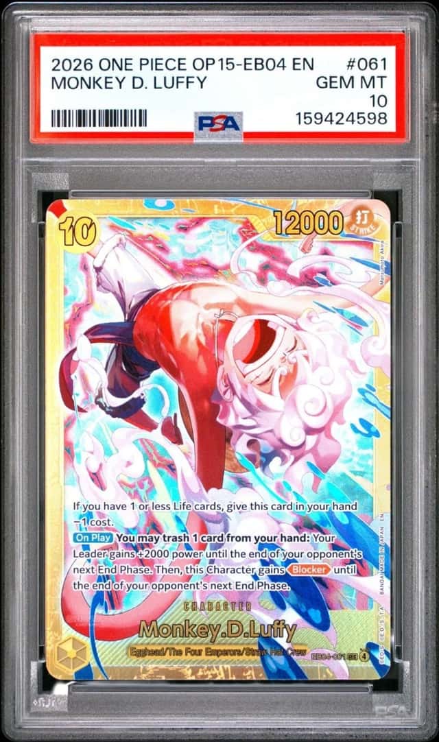 2026 One Piece OP15 EB04 EN Monkey D Luffy #061 PSA 10 GEM MINT