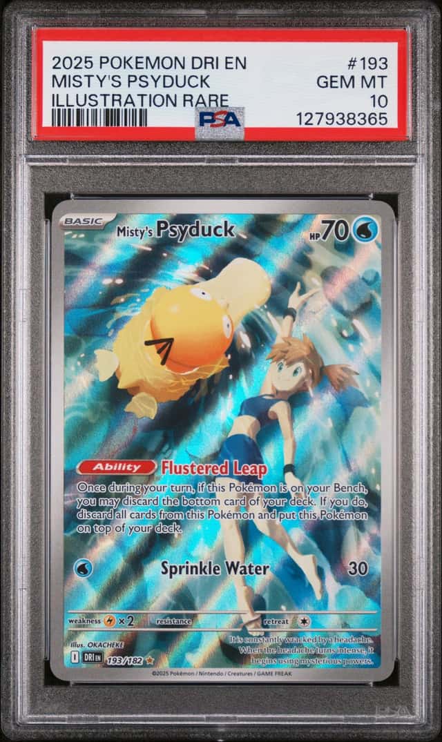 127938365 Misty's Psyduck 2025 Pokemon Destined Rivals #193/182 PSA 10