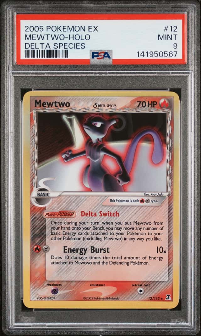 POKEMON MEWTWO-HOLO 2005 EX DELTA SPECIES #12 PSA 9
