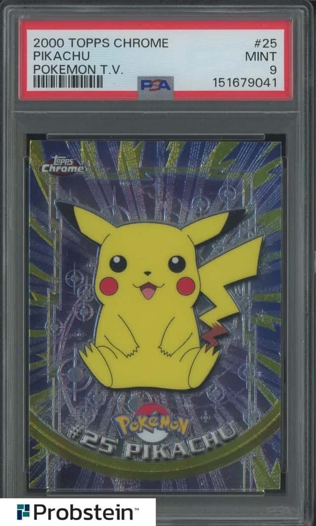 2000 Topps Chrome Pokemon T.V. #25 Pikachu PSA 9 MINT