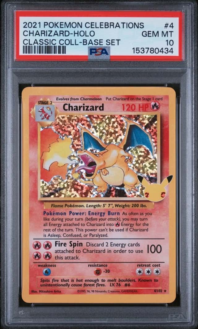 2021 POKEMON CELEBRATIONS CLASSIC COLLECTION #4 CHARIZARD-HOLO PSA 10