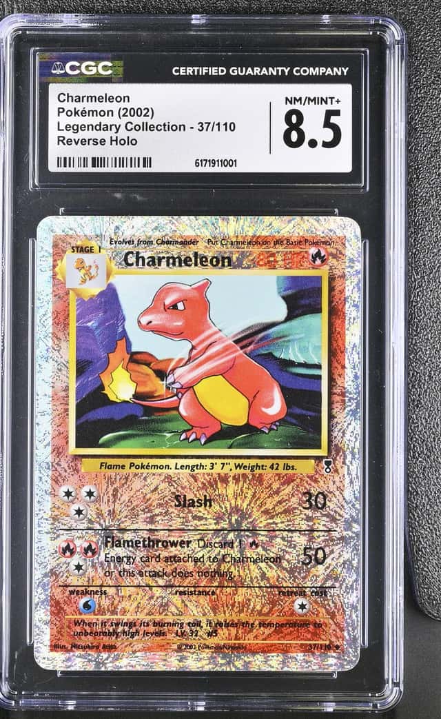 CHARMELEON 2002 POKEMON LEGENDARY COLLECTION REVERSE HOLO #37 CGC 8.5 Q7285