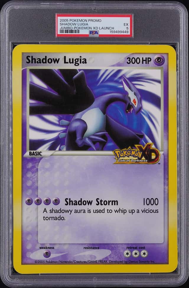 Pokemon XD Shadow Lugia 2005 Promo Jumbo Card Gale of Darkness PSA 5 - POP 14
