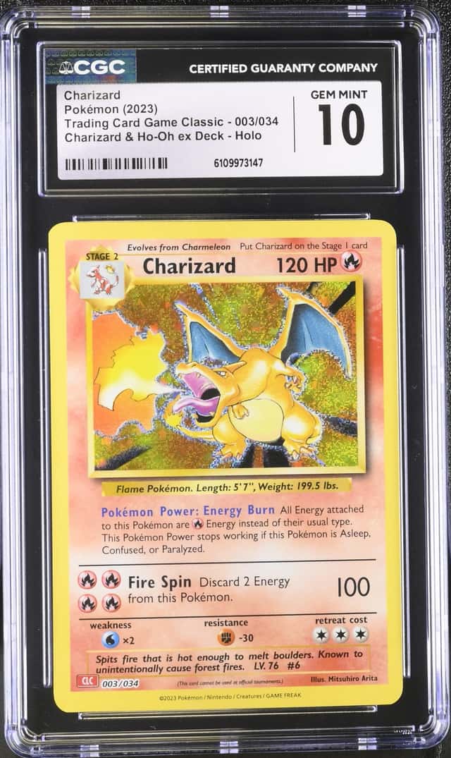 2023 Charizard 003/034 Pokémon Trading Card Game Classic HOLO GEM MINT CGC 10