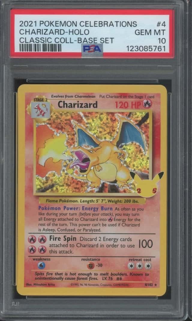2021 Pokemon Celebrations Classic Collection Holo #4 Charizard Gem Mint PSA 10