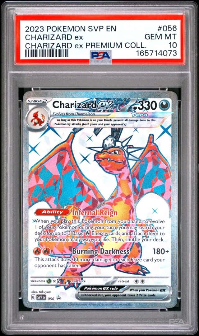 2023 POKEMON SVP EN-SV BLACK STAR PROMO #056 CHARIZARD EX PSA 10