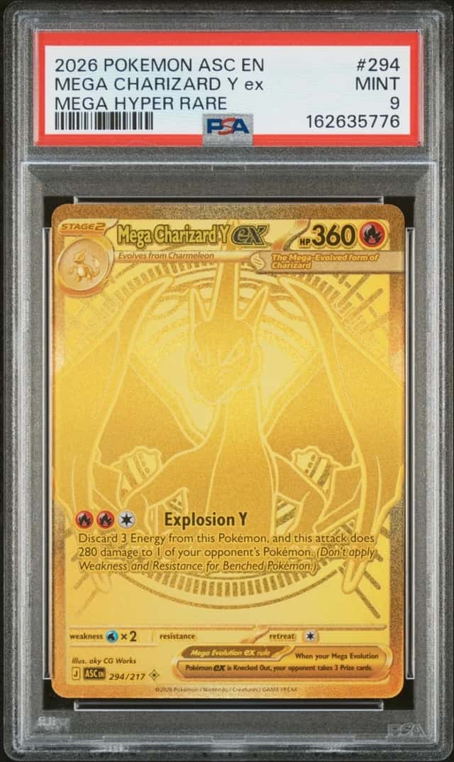 2026 POKEMON ASC EN-ASCENDED HEROES MEGA HYPER RARE MEGA CHARIZARD Y EX PSA 9