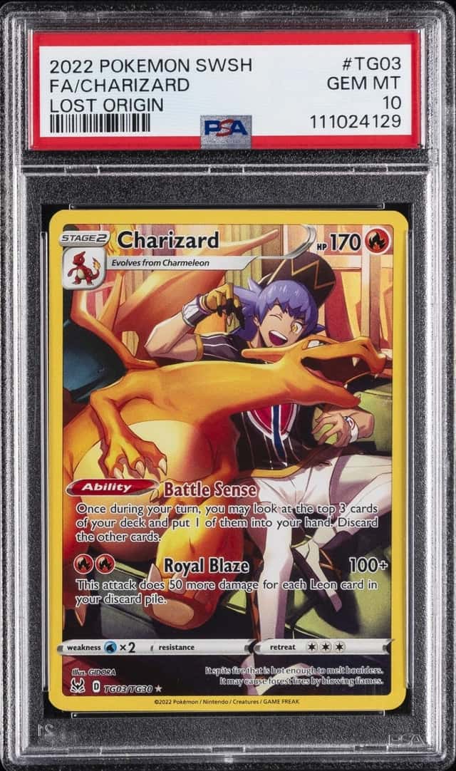 Pokemon Charizard Lost Origin Full Art TG03/TG30 PSA 10 Gem Mint