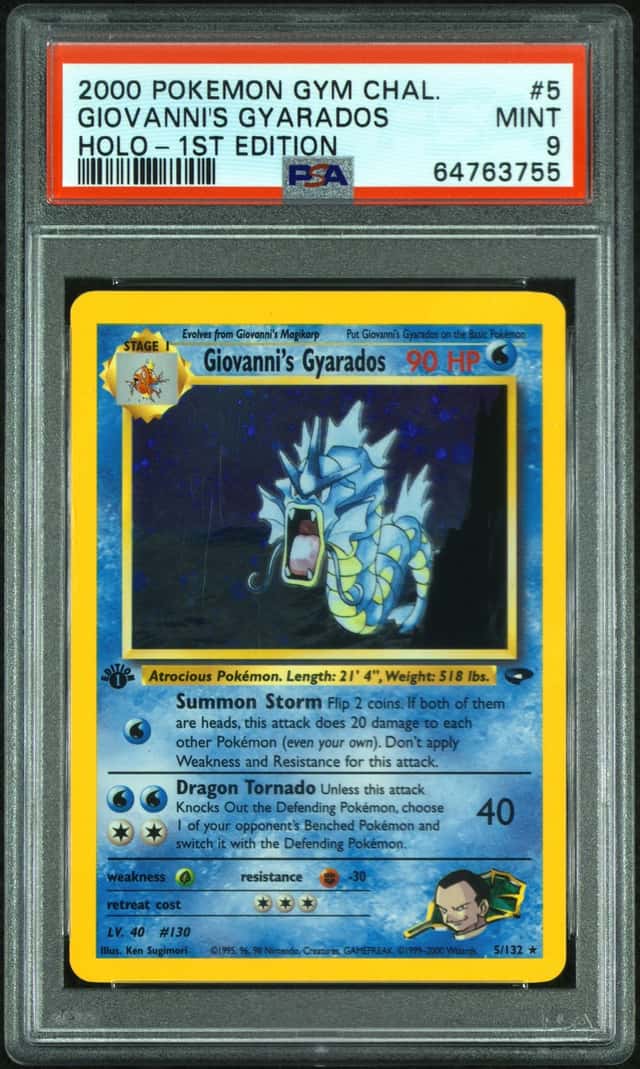 2000 Pokemon Gym Challenge Holo Giovanni's Gyarados #5 PSA 9 1st EDITION