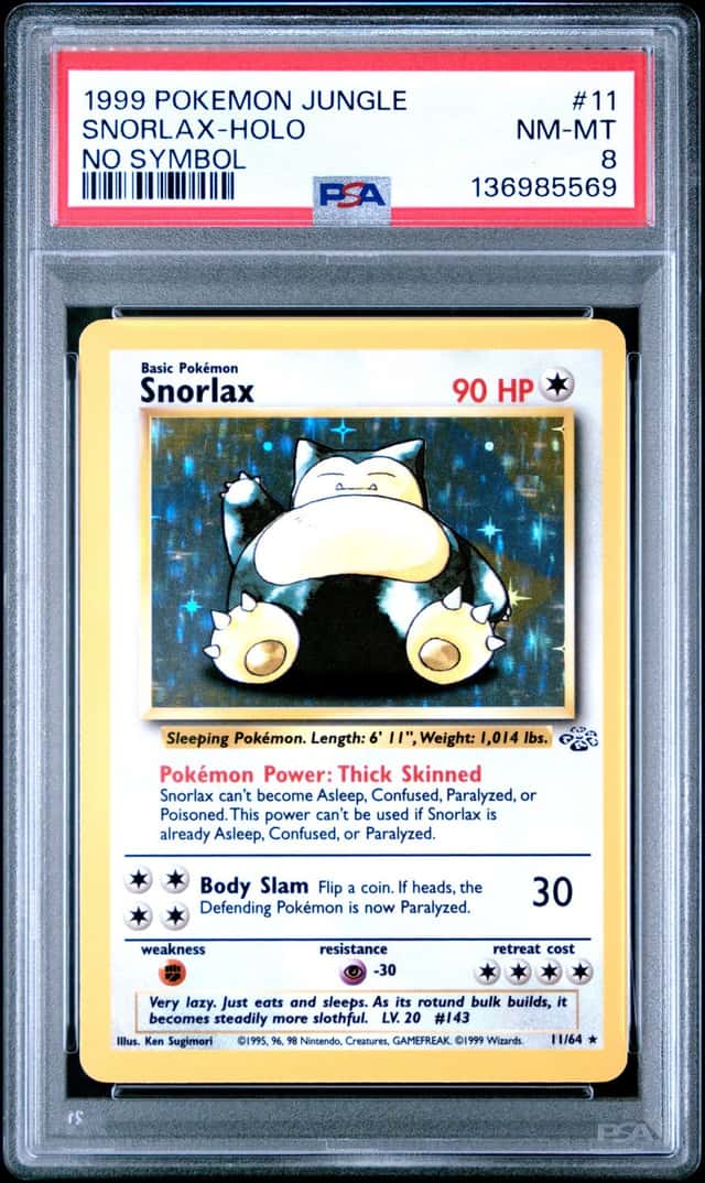 Snorlax Holo Pokemon Jungle PSA 8 1999