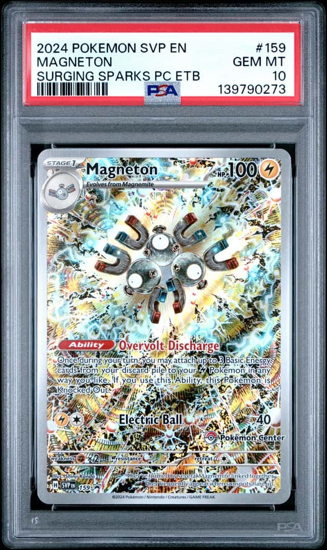 Pokemon PSA 10 Magneton Promo 2024 #159 SVP Pokemon Center ETB English