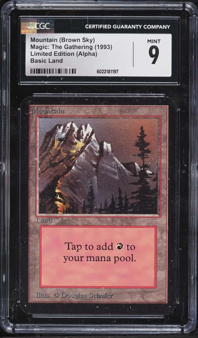 1993 Magic The Gathering MTG Alpha Brown Sky Mountain CGC 9 MINT
