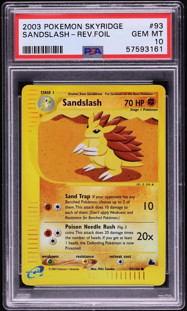 2003 Pokemon Skyridge Reverse Holo Sandslash #93 PSA 10 GEM MINT