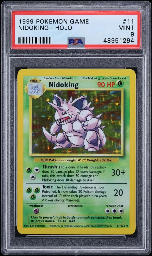 1999 Pokemon Base Set Holo Nidoking #11 PSA 9 MINT