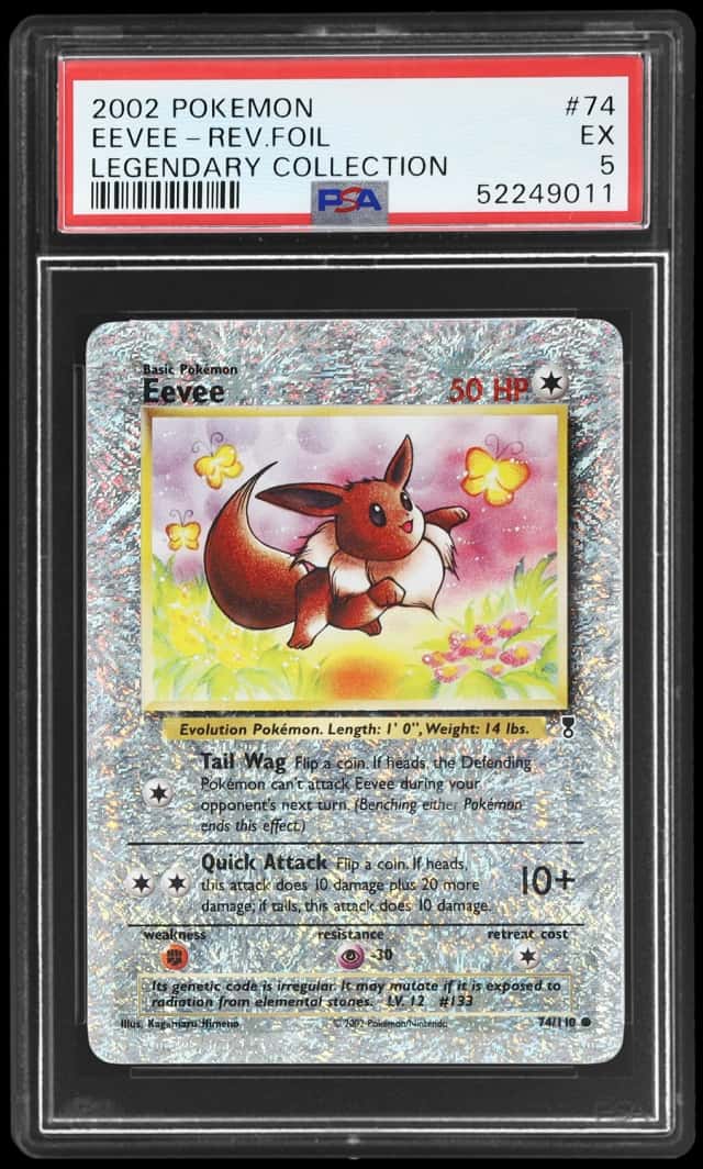 2002 Pokemon Legendary Collection Reverse Holo Eevee #74