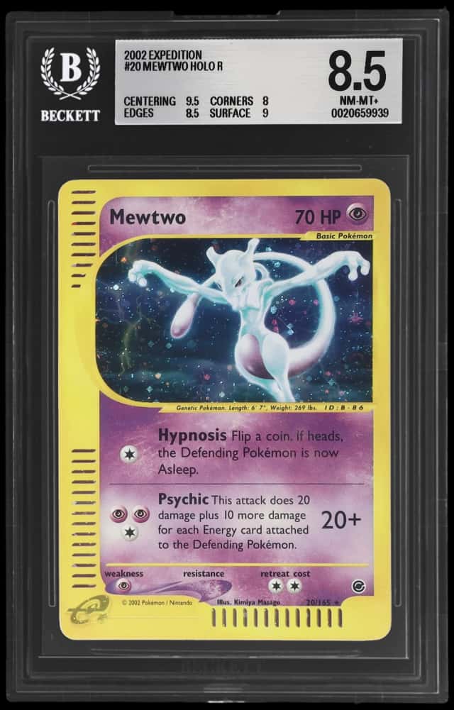 2002 Pokemon Expedition Holo Mewtwo #20