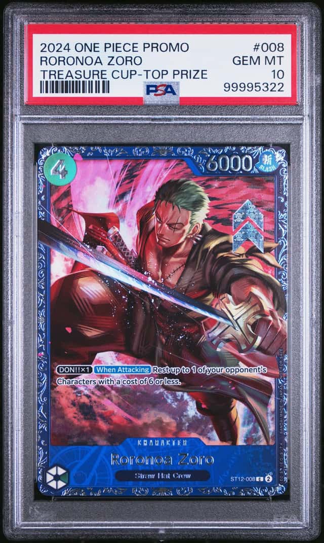 2024 One Piece EN Treasure Cup Top 64 #008 Roronoa Zoro PSA 10 GEM MINT