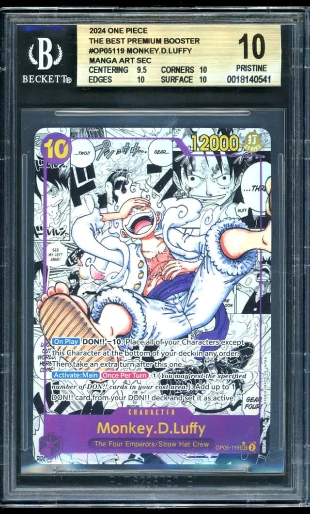 ONE PIECE Monkey D Luffy 2024 THE BEST Premium Booster MANGA ART SEC BGS 10