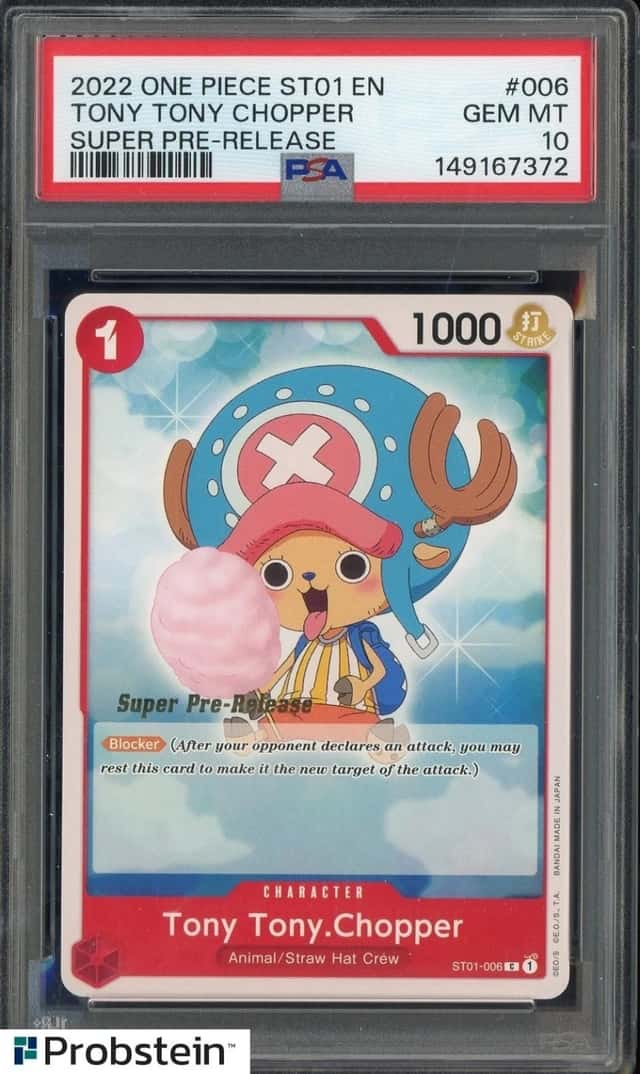 2022 One Piece ST01 EN Super Pre-Release #006 Tony Tony Chopper PSA 10