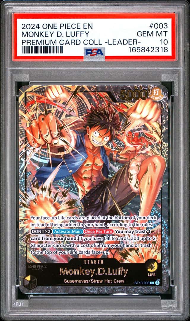 2024 ONE PIECE PREMIUM COLLECTION -LEADER COLLECTION- MONKEY D. LUFFY PSA 10