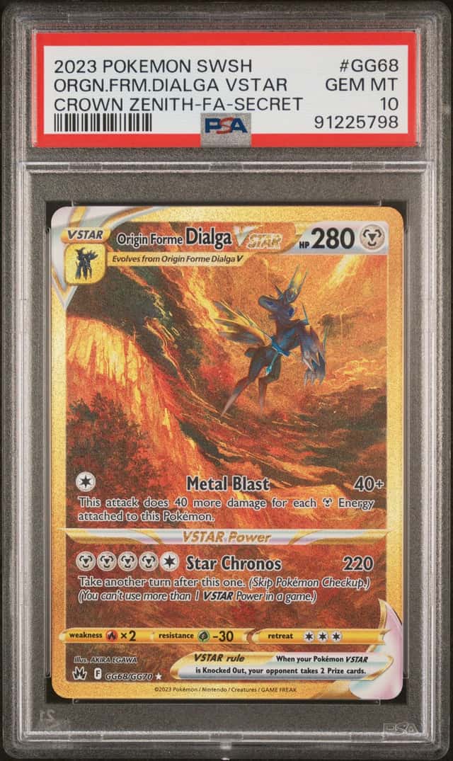 2023 Pokemon SWSH Origin Forme Dialga VSTAR Galarian Gallery #GG68/GG70 PSA 10