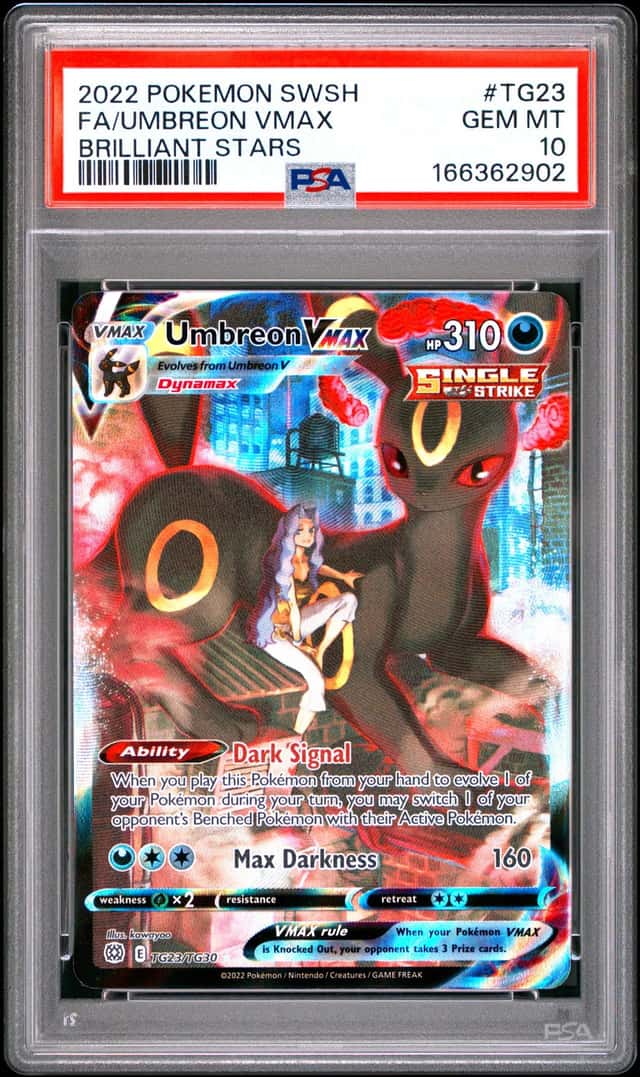 2022 Pokemon SWSH Brilliant Stars #TG23 Umbreon VMAX Full Art Gallery PSA  10