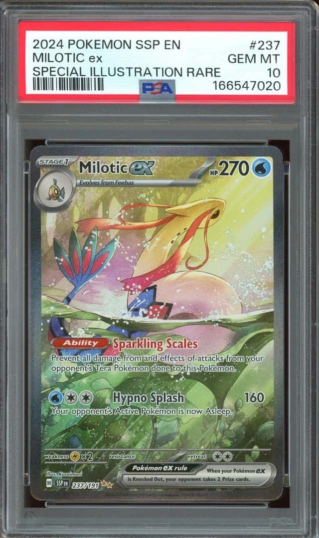 2024 Pokemon Surging Sparks EN #237 Milotic ex Special Illustration Rare PSA 10