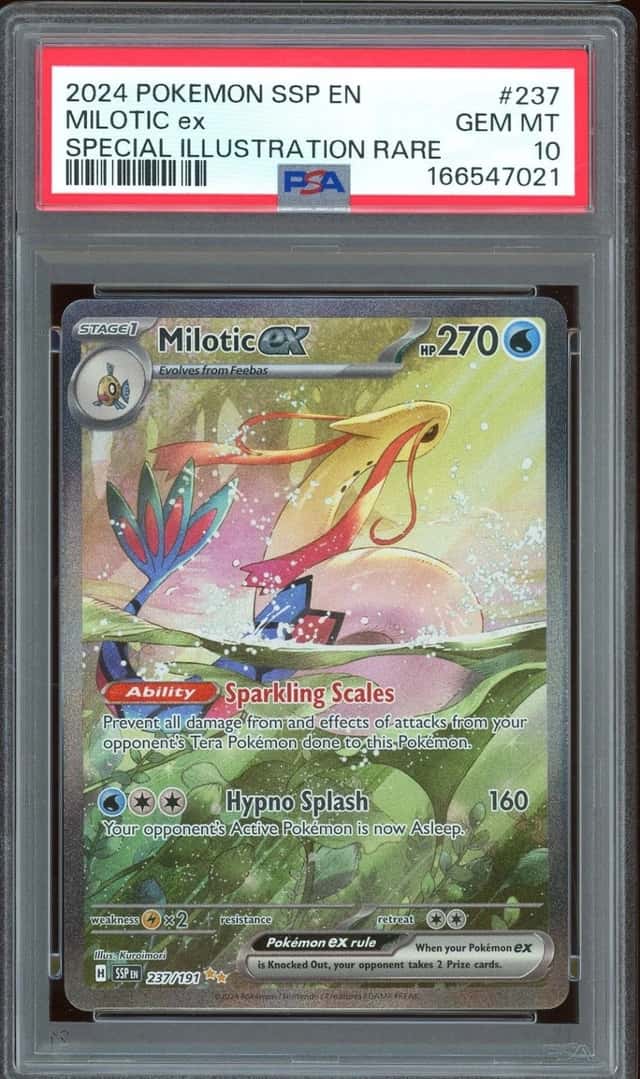 2024 Pokemon Surging Sparks EN #237 Milotic ex Special Illustration Rare PSA 10