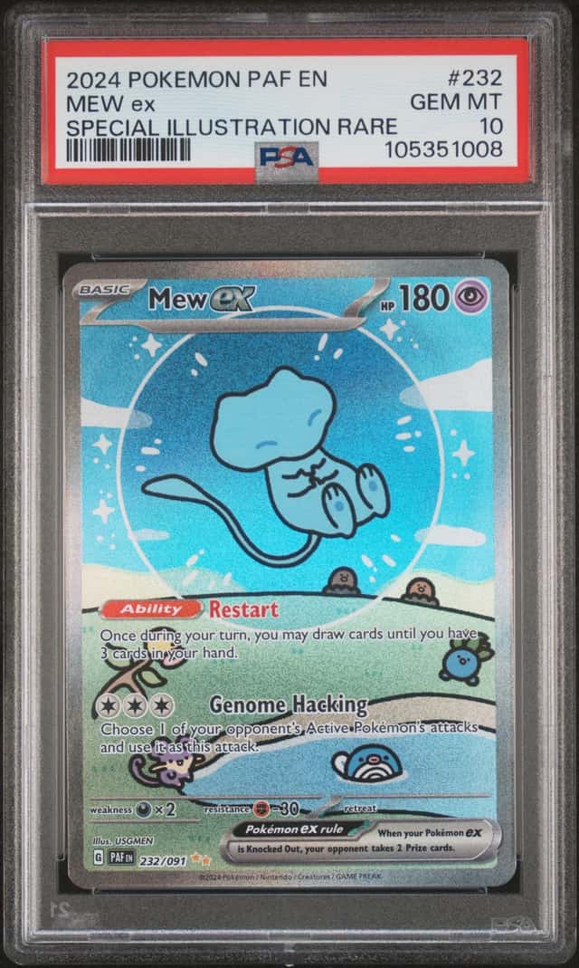 Pokemon Card - PSA 10 Mew EX 232/091 - Paldean Fates Bubble - GEM MT