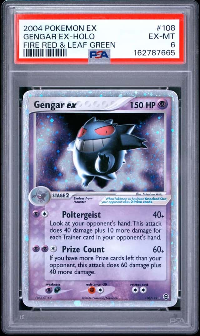 2004 POKEMON EX FIRE RED & LEAF GREEN #108 GENGAR EX-HOLO PSA 6