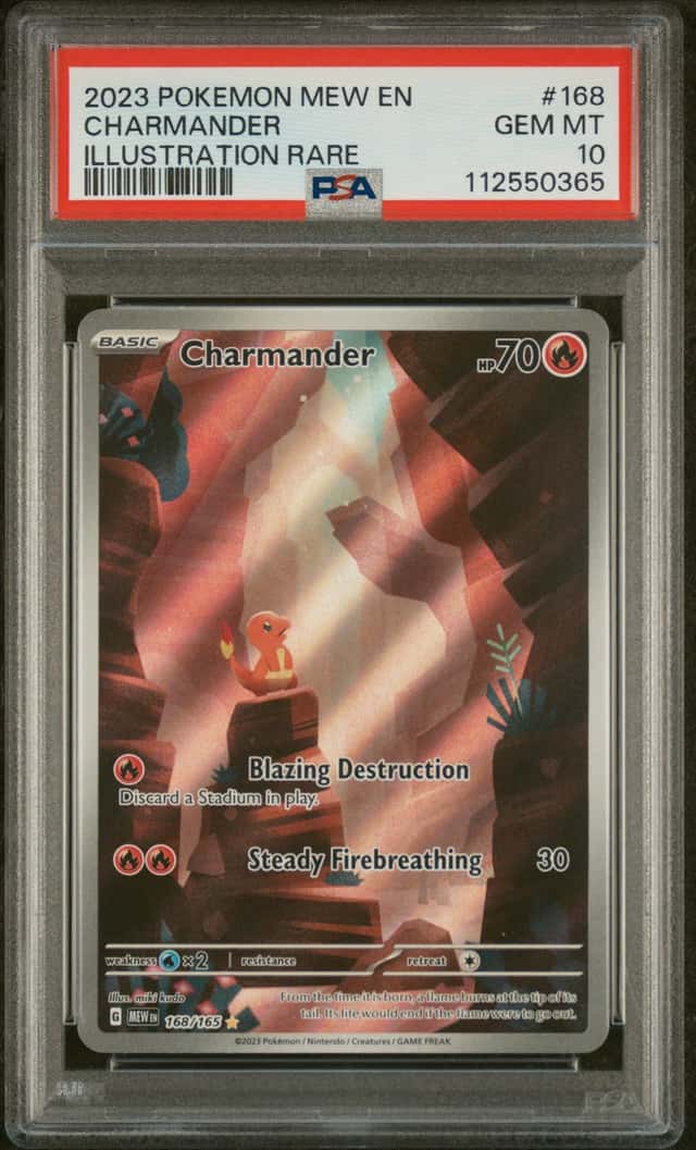2023 Pokemon 151 Mew Illustration Rare Holo Charmander PSA 10 #168/165