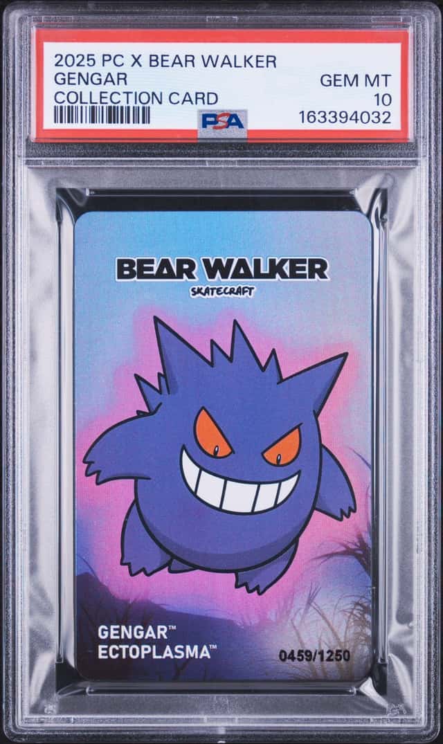 2025 POKEMON CENTER X BEAR WALKER COLLECTION CARDS GENGAR 459/1250 PSA 10