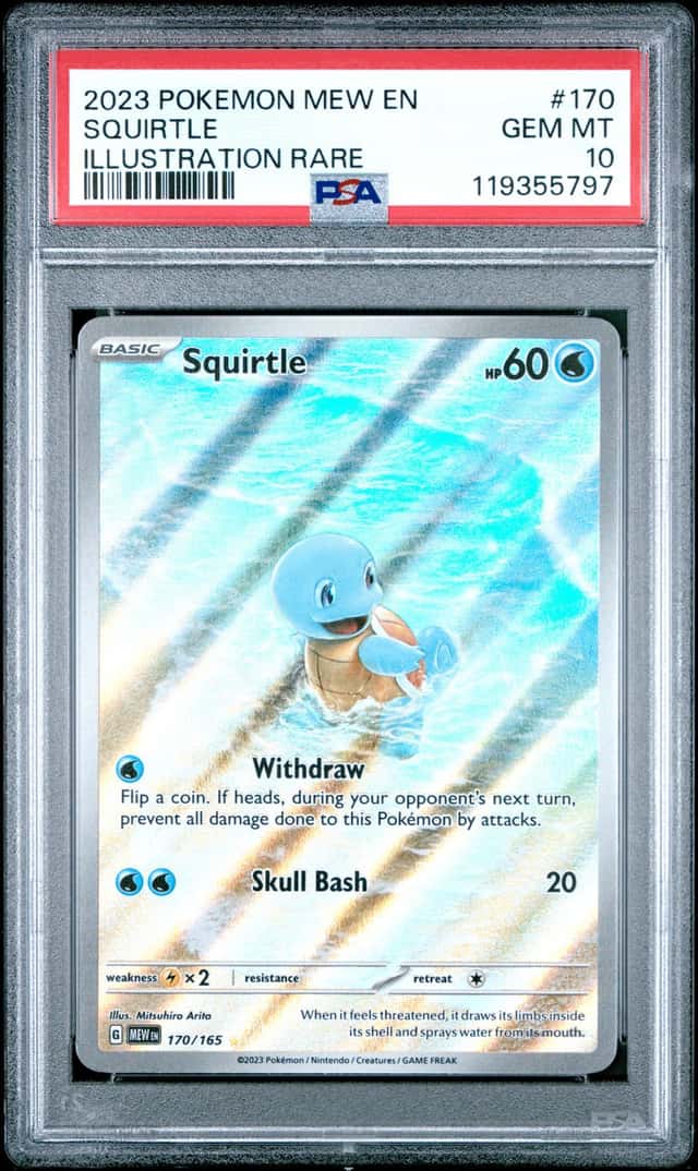 PSA 10 2023 Pokemon Mew En-151 #170 Squirtle GEM MT NO RESERVE!