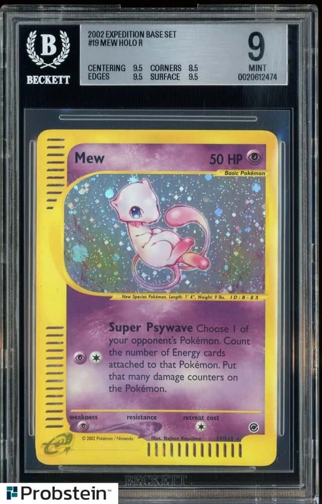 2002 Pokemon Expedition Base Set #19 Mew Holo R BGS 9 MINT