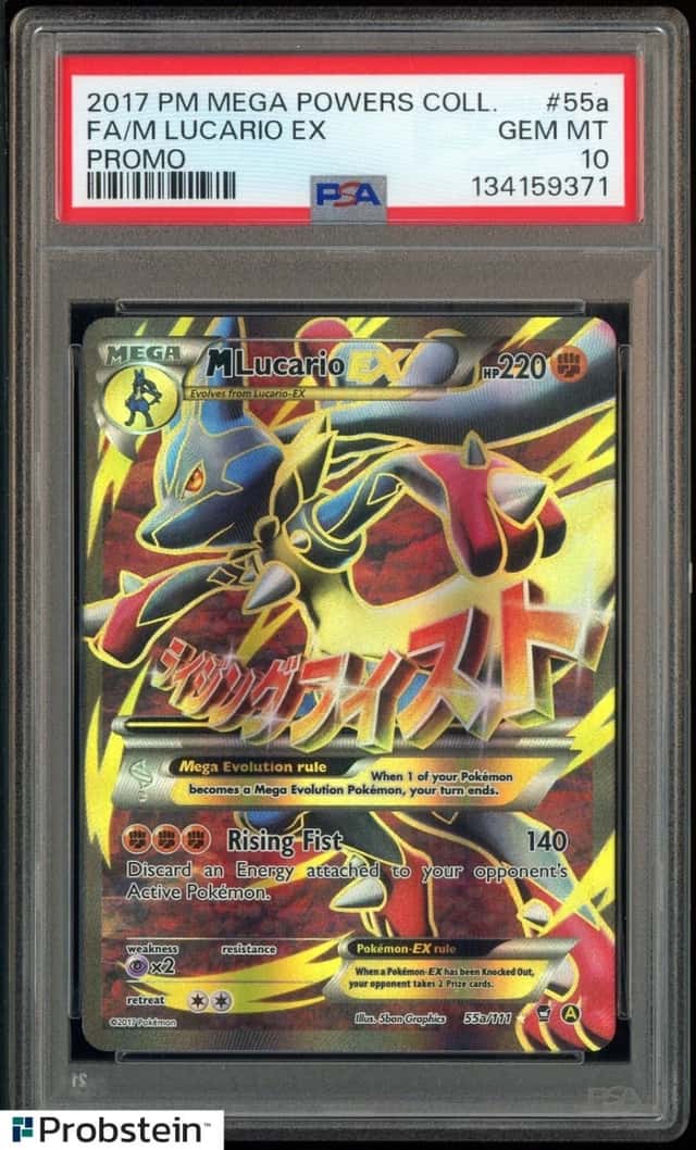 2017 Pokemon Mega Power Collection Promo #55a FA M Lucario EX PSA 10 GEM MINT