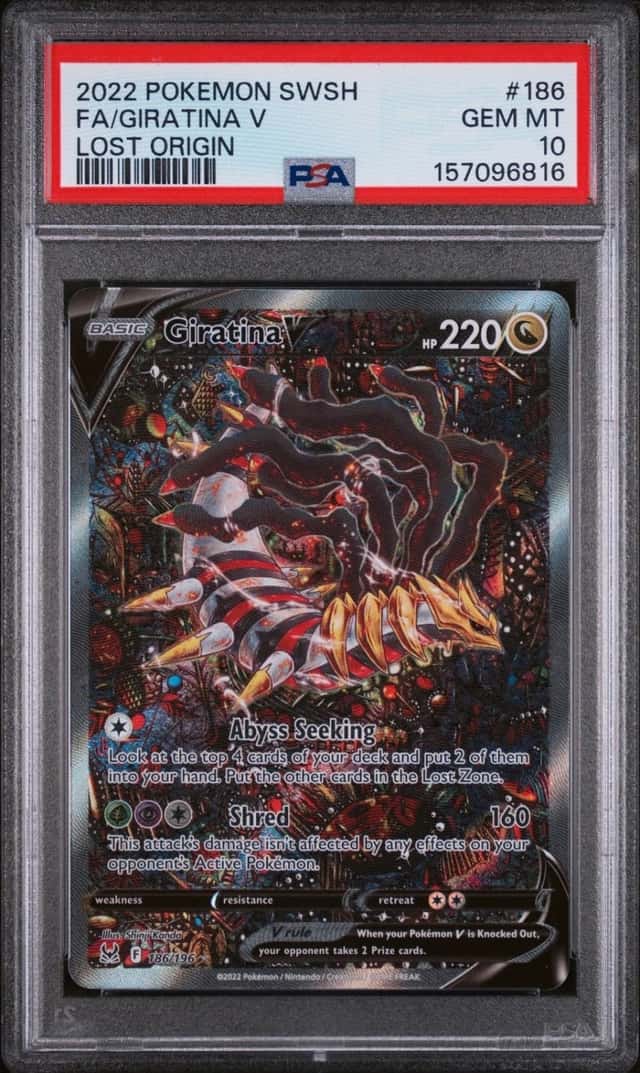 POKEMON FA/GIRATINA V 2022 SWORD & SHIELD LOST ORIGIN #186 PSA 10
