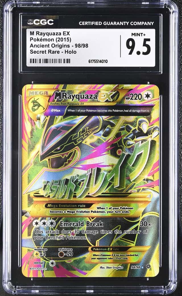 M RAYQUAZA EX 2015 POKEMON ANCIENT ORIGINS SECRET RARE HOLO CGC 9.5 Q7285