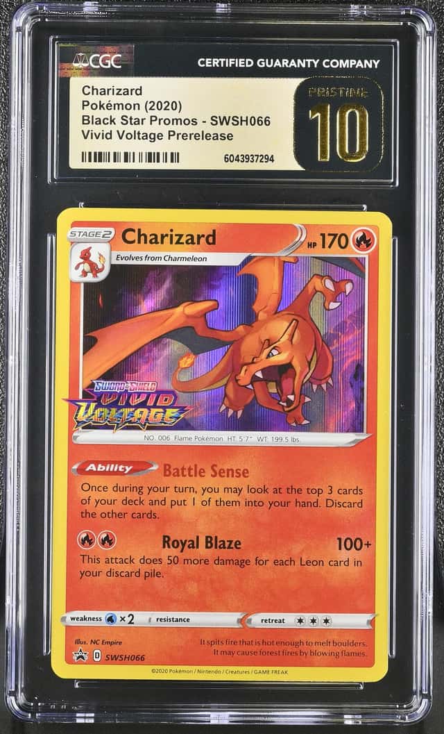 2020 Pokemon BSP Vivid Voltage Pre-Release #SWSH066 Charizard CGC 10 PRISTINE