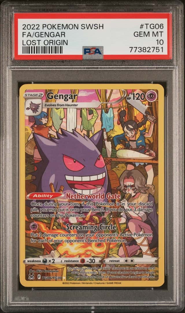 2022 Pokemon SWSH Lost Origin #TG06 FA/Gengar PSA 10 GEM MINT
