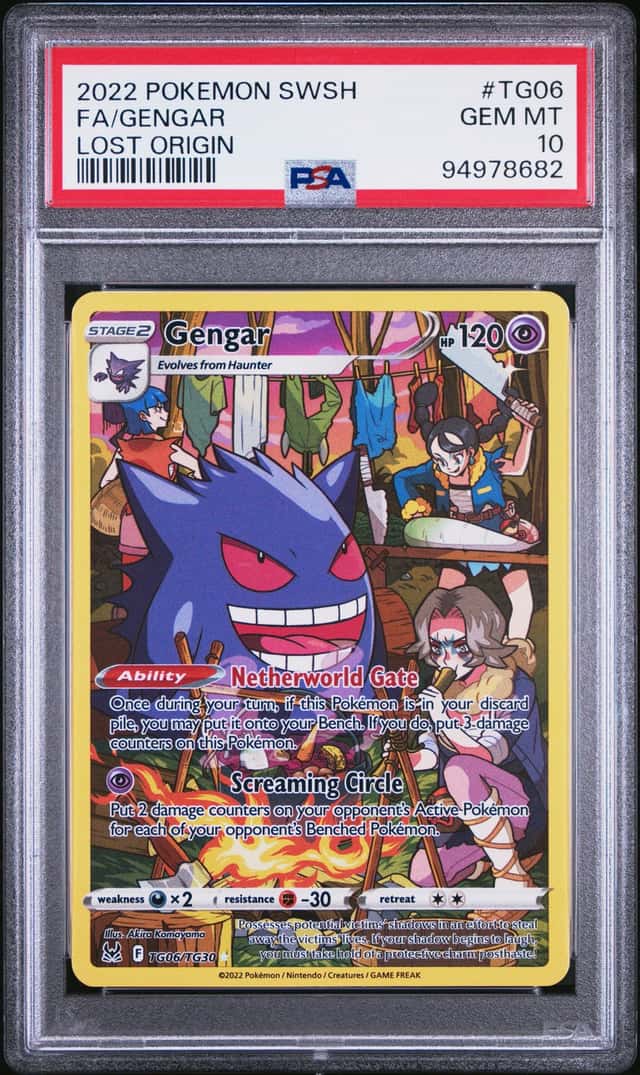 2022 Pokemon SWSH Lost Origin #TG06 FA Gengar PSA 10 GEM MINT
