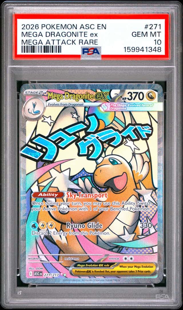 Mega Dragonite ex #271 Attack Rare *PSA 10* 2026 Pokemon Ascended Heroes ASC En