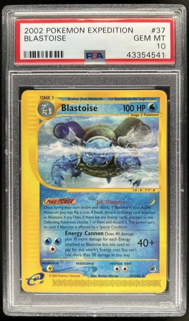 2002 Pokemon Expedition Blastoise #37/165 PSA 10 GEM MINT GEM MINT