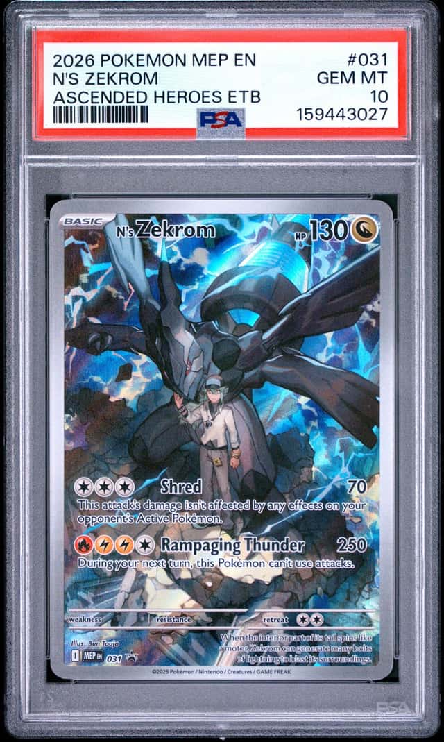 2026 POKEMON MEP ASCENDED HEROES ELITE TRAINER BOX #031 N'S ZEKROM PSA 10