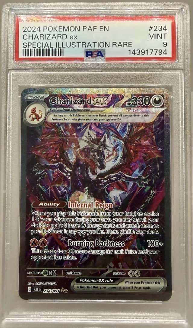 2024 Pokemon Paldean Fates - Charizard ex SIR 234/091 - PSA 9 Mint