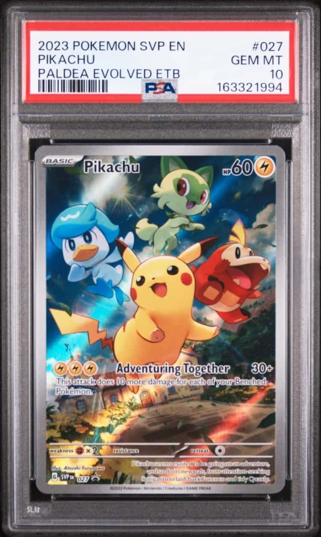Pokemon Pikachu Sv Black Star Promo 027 Paldea Evolved ETB PSA 10 Gem Mint
