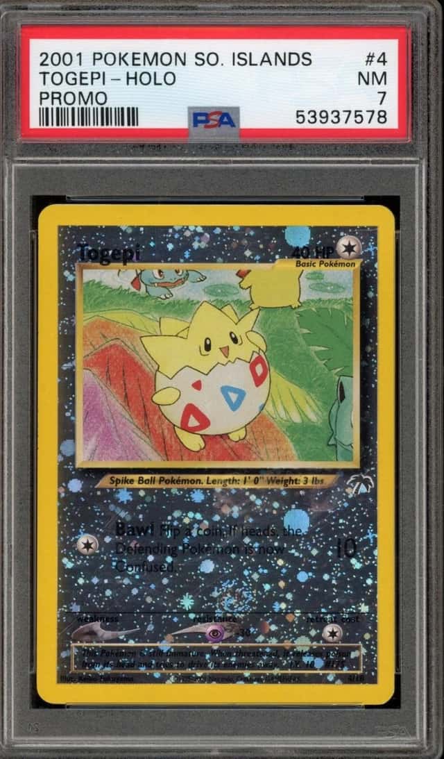 Pokemon Togepi Holo Southern Islands Promo 4/18 PSA 7