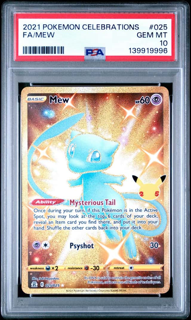 Pokemon PSA 10 Mew Secret Rare 2021 025/025 Celebrations English