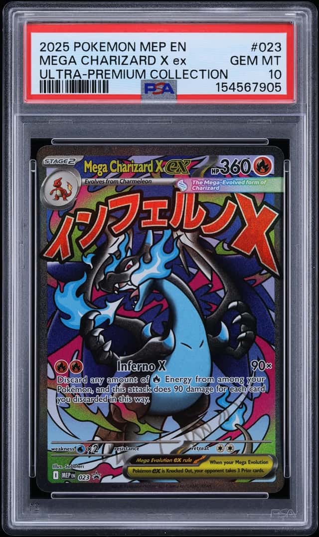 2025 Pokemon Mega Evolution Promo Ultra Premium Full Art Mega Charizard X Ex #23 PSA 10 GEM
