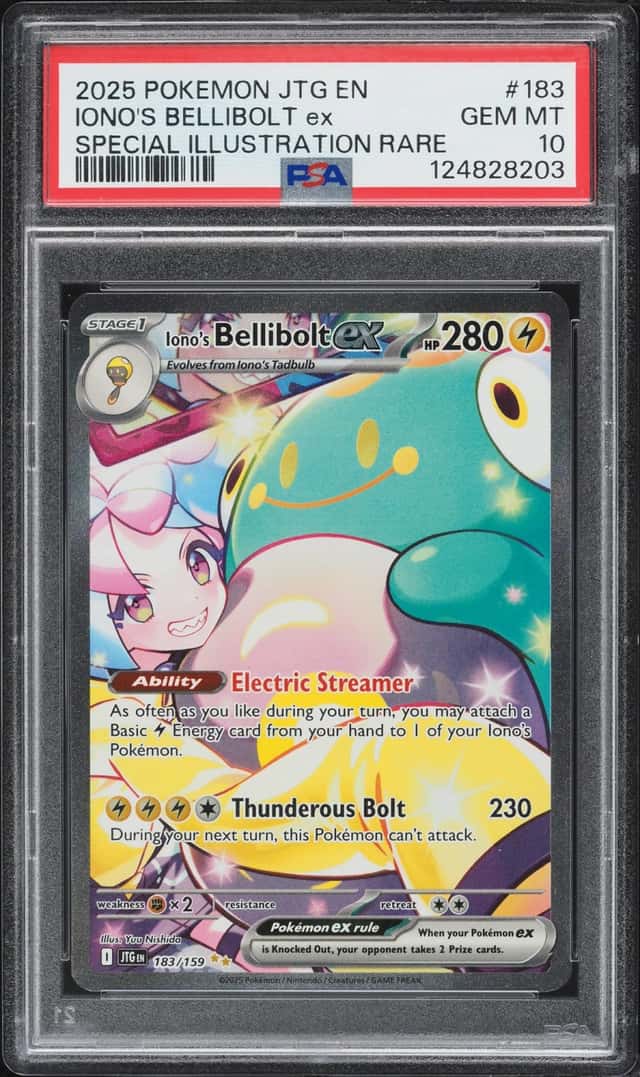 2025 Pokemon Scarlet & Violet Journey Together SIR Iono's Bellibolt ex #183 PSA 10 GEM MINT